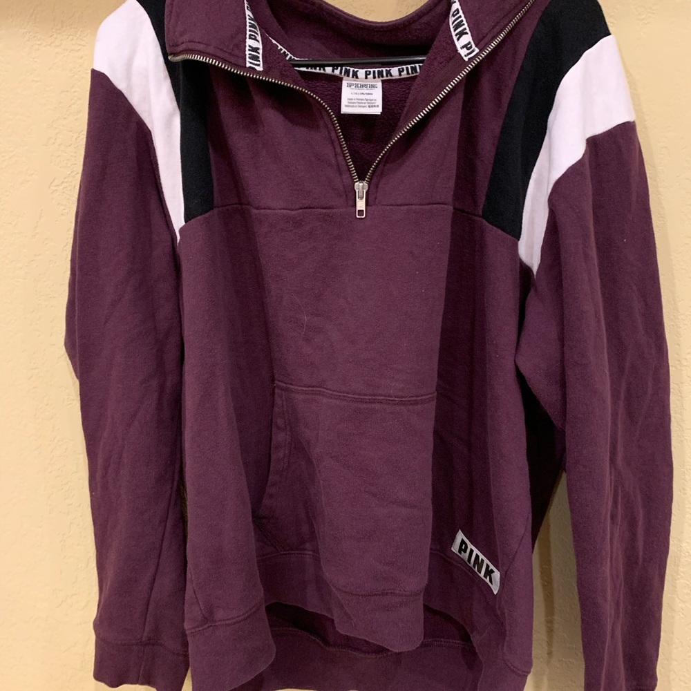Maroon PINK Half Zip